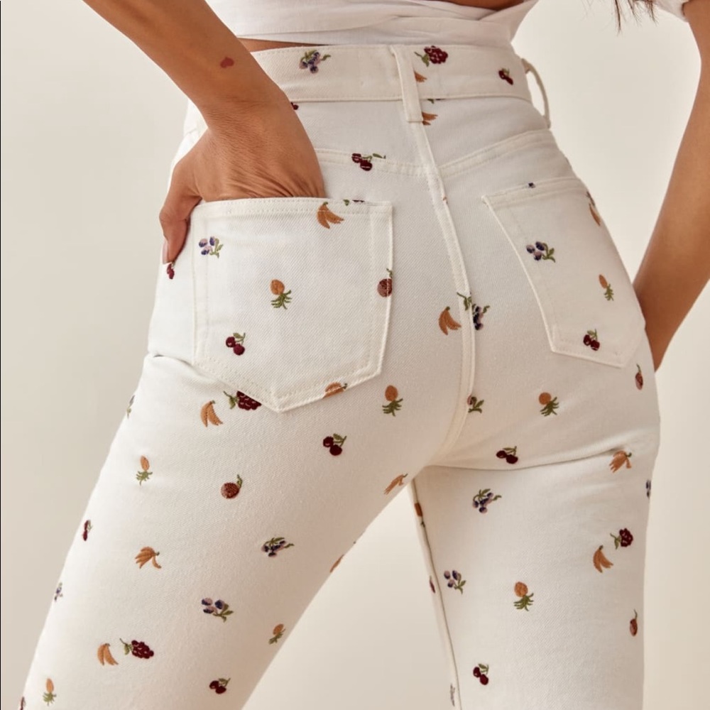 REFORMATION CYNTHIA JEANS IN FRUITLOOP